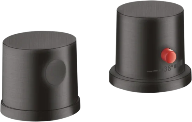 Axor Uno Thermostatic Bath Filler Concealed 130 X 110 X 87mm Gunmetal/chrome - Brushed product image - Image 1