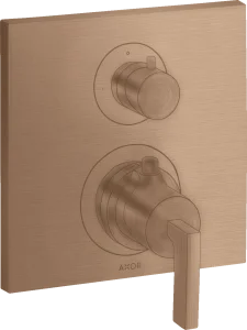 Axor Citterio Thermostatic Shower Mixer Concealed 217 X 187 X 135mm Rose Gold/gold - Brushed
