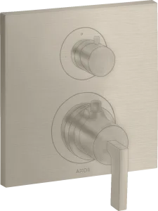 Axor Citterio Thermostatic Shower Mixer Concealed 217 X 187 X 135mm Nickel - Brushed