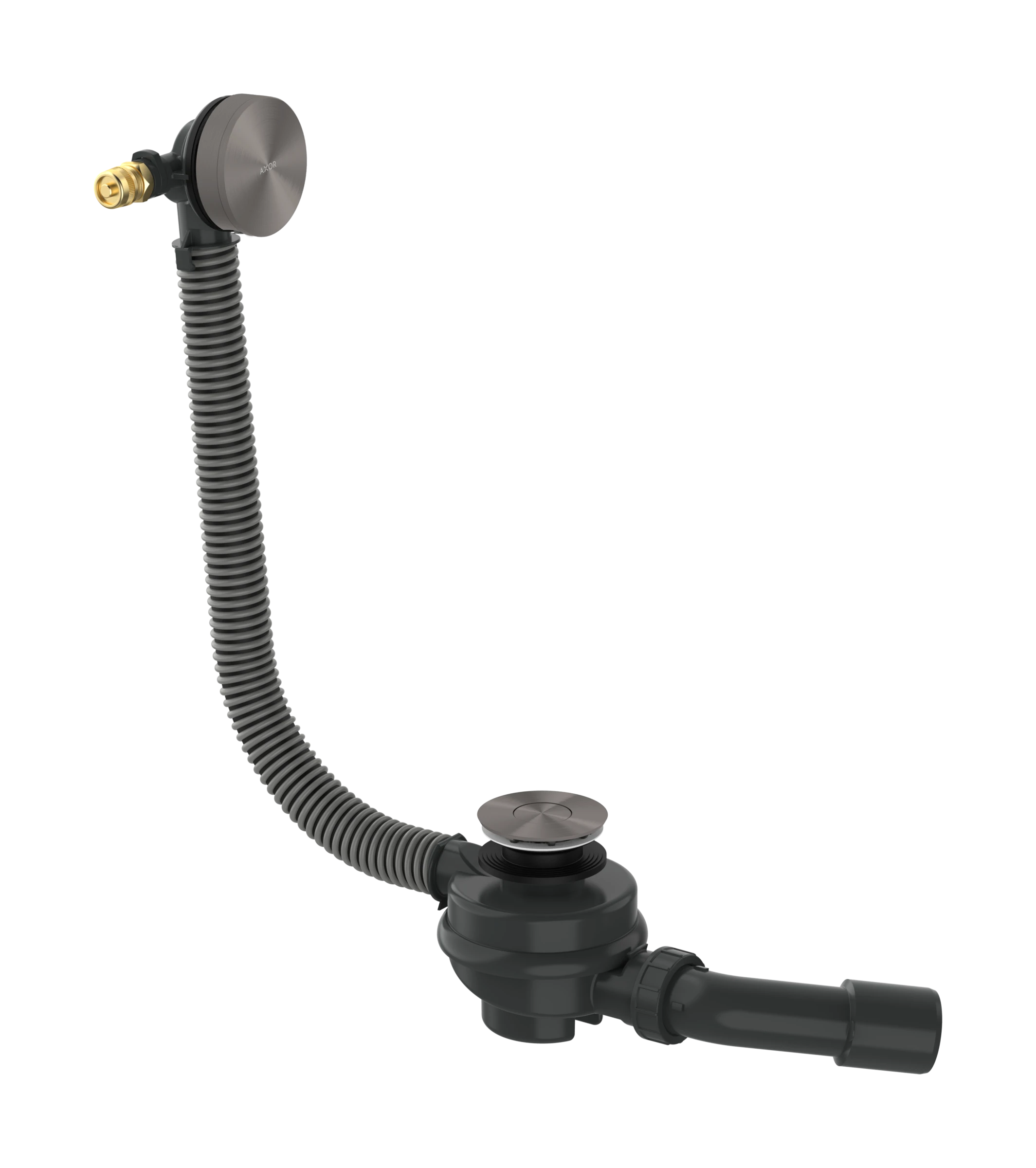 Axor Exafill Complete Set Basic Body And Finish Set With Bath Filler 501 X 263 X 128mm Gunmetal/chrome - Brushed