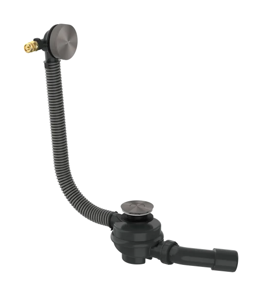 Axor Exafill Complete Set Basic Body And Finish Set With Bath Filler 501 X 263 X 128mm Gunmetal/chrome - Brushed