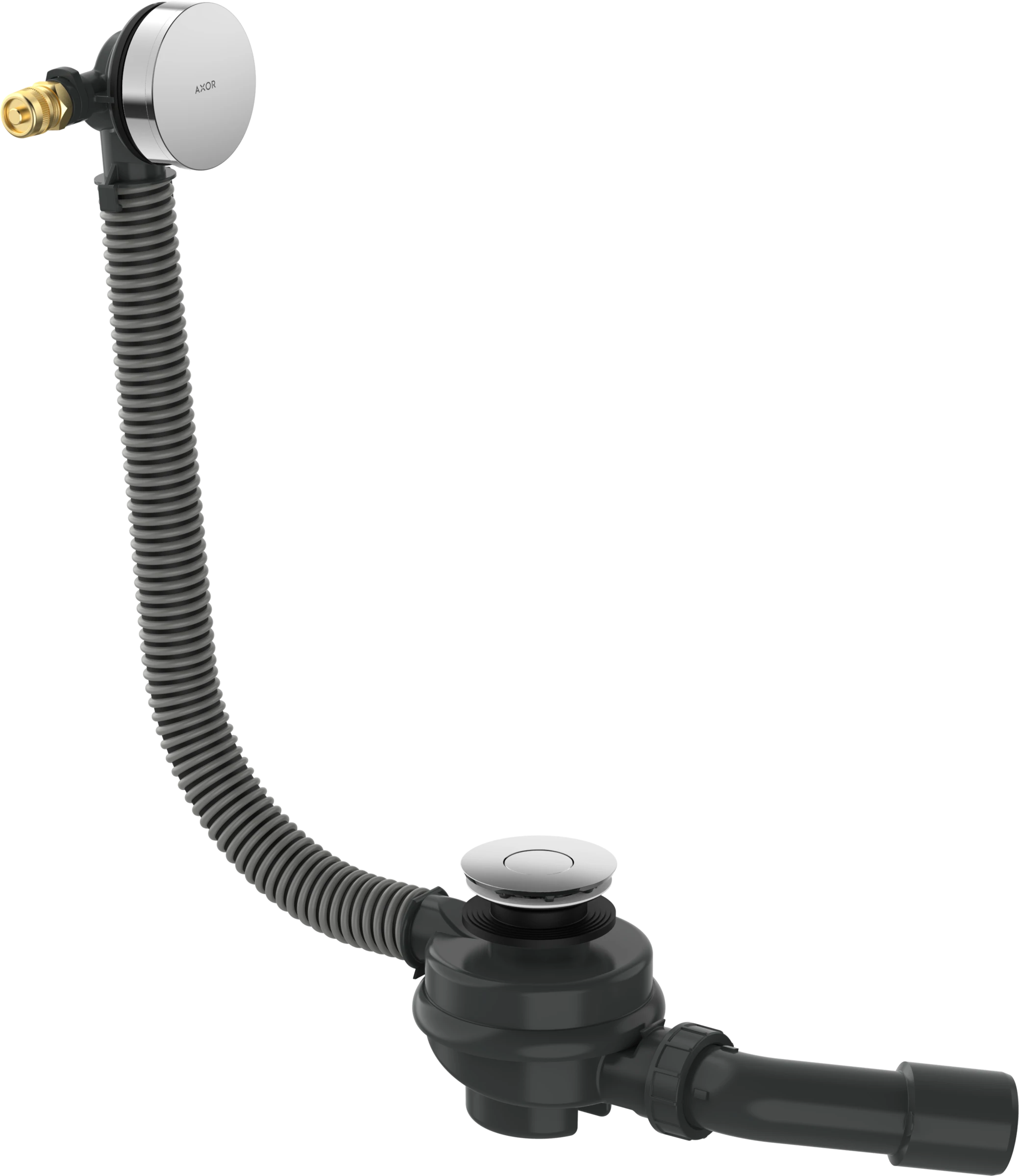 Axor Flexaplus Complete Set Of Basic Body And Finished Set Of Waste/overflow Fitting 501 X 263 X 128mm Chrome