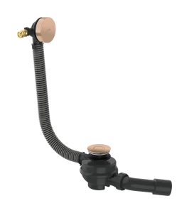 Axor Flexaplus Complete Set Of Basic Body And Finished Set Of Waste/overflow Fitting 501 X 263 X 128mm Rose Gold/gold - Polished