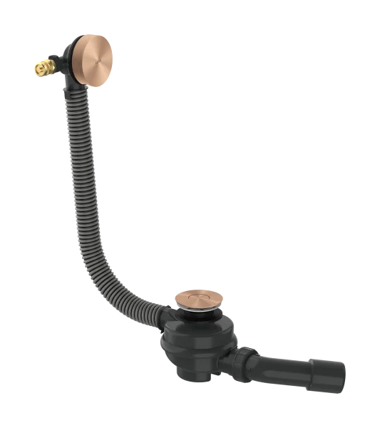 Axor Flexaplus Complete Set Of Basic Body And Finished Set Of Waste/overflow Fitting 501 X 263 X 128mm Rose Gold/gold - Brushed