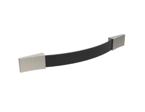 Saneux Cairo 224mm Handle - Black Leather - 160mm Centres