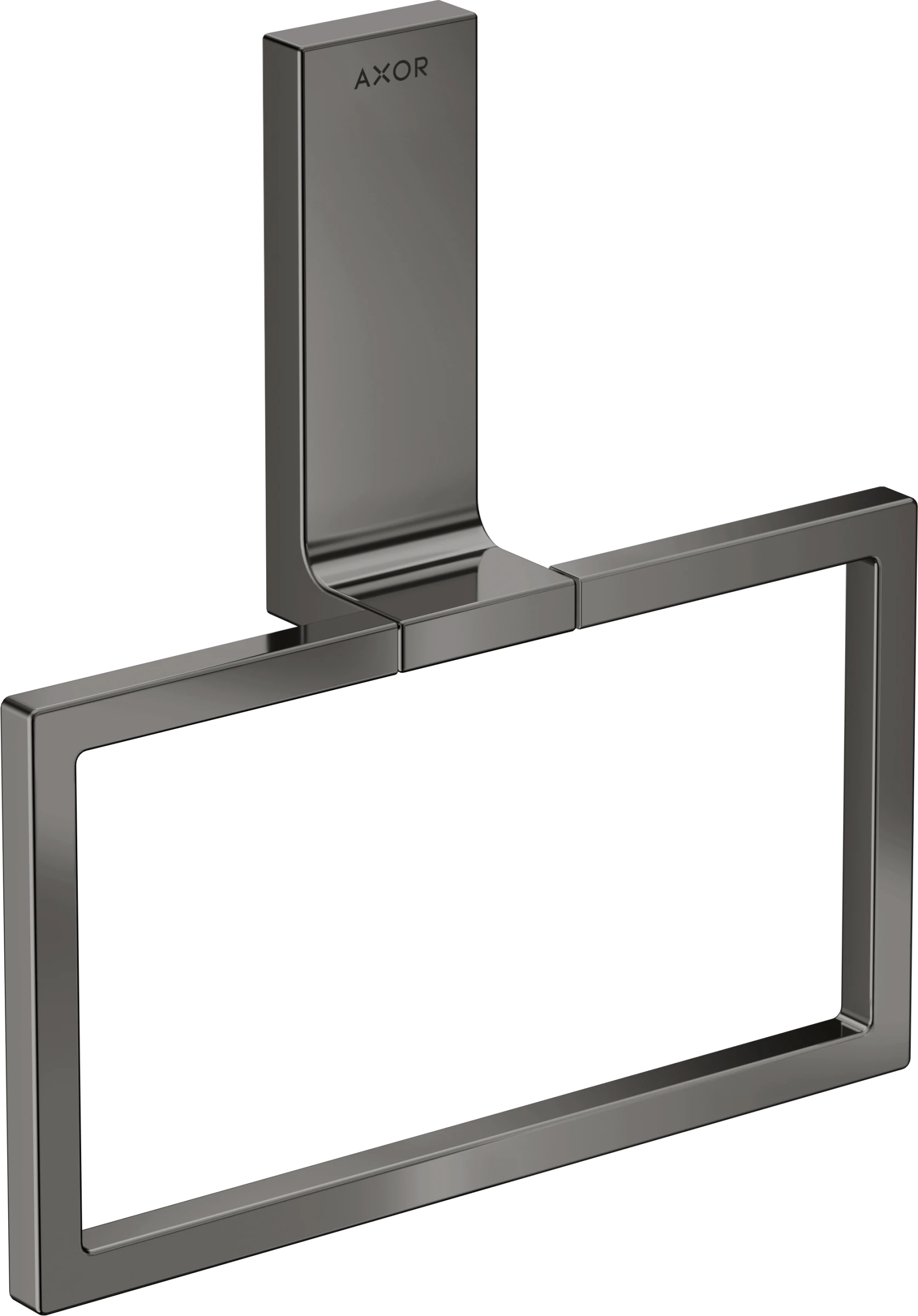Axor Universal Rectangular Towel Ring 285 X 157 X 82mm Gunmetal/chrome - Polished