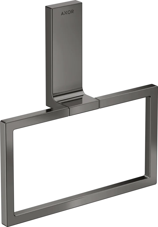 Axor Universal Rectangular Towel Ring 285 X 157 X 82mm Gunmetal/chrome - Polished product image - Image 1