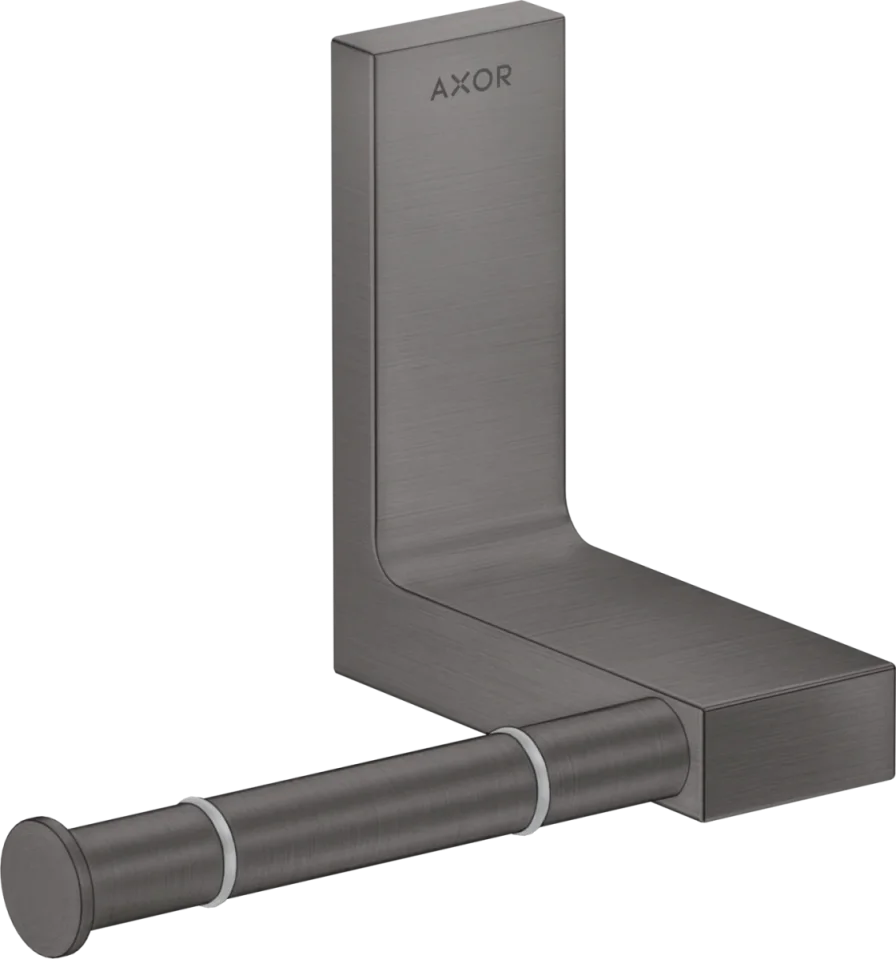 Axor Universal Rectangular Toilet Roll Holders 330 X 217 X 156mm Gunmetal/chrome - Brushed product image - Image 1