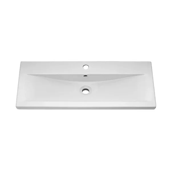 Barcelona 1000mm Wall Hung Ceramic Basin with 1 Tap Hole White