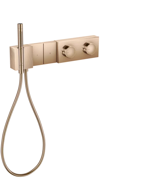 Axor Edge Thermostatic Shower Mixer Concealed 555 X 400 X 150mm Rose Gold/gold - Polished