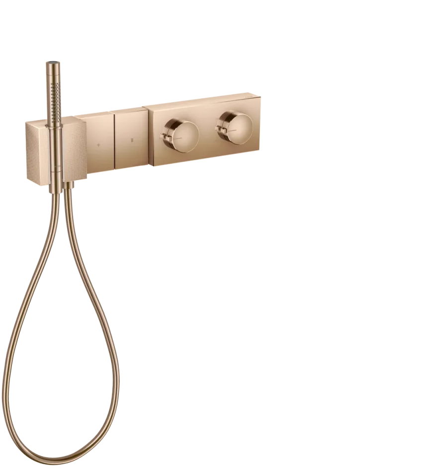 Axor Edge Thermostatic Shower Mixer Concealed 555 X 400 X 150mm Rose Gold/gold - Polished product image - Image 1