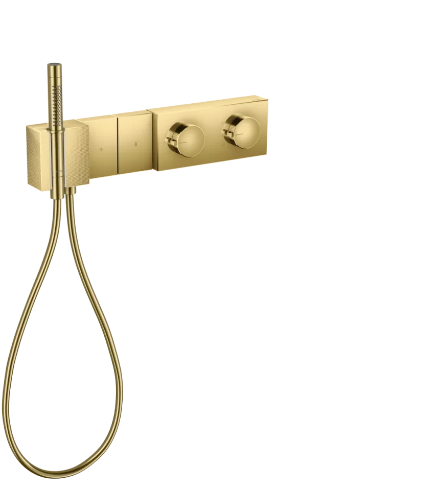 Axor Edge Thermostatic Shower Mixer Concealed 555 X 400 X 150mm Gold - Polished product image - Image 1
