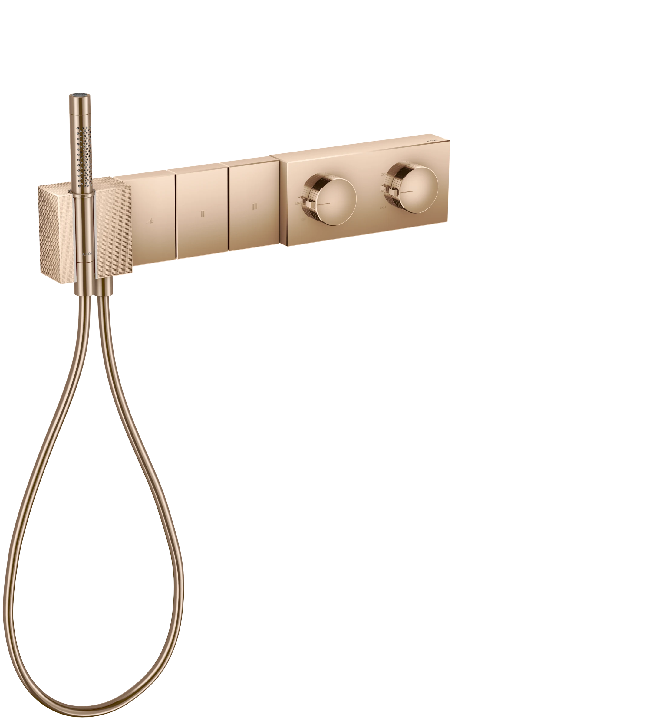 Axor Edge Thermostatic Shower Mixer Concealed 560 X 395 X 150mm Rose Gold/gold - Polished
