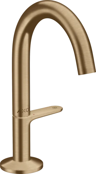 Axor One Basin Mixer Select 140 With Push-open Waste Set Brushed Bronze