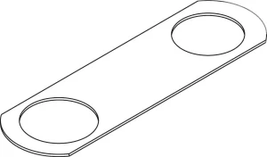 Axor Citterio C Mounting Plate For Rim-mounted Bath Mixer 163 X 85 X 70mm