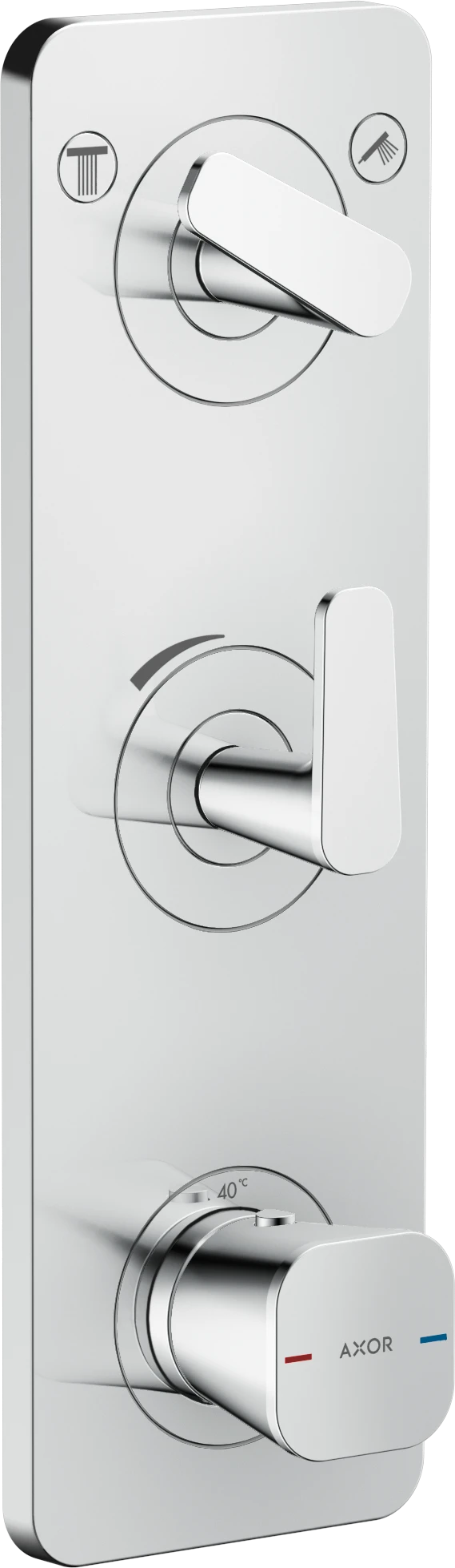 Axor Citterio C Thermostatic Shower Mixer Concealed 458 X 247 X 107mm Chrome