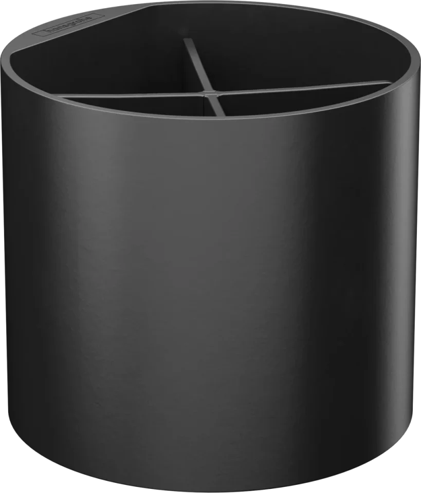 Hansgrohe Wallstoris Tooth Brush Tumbler 135 X 120 X 125mm Black - Matt product image - Image 1