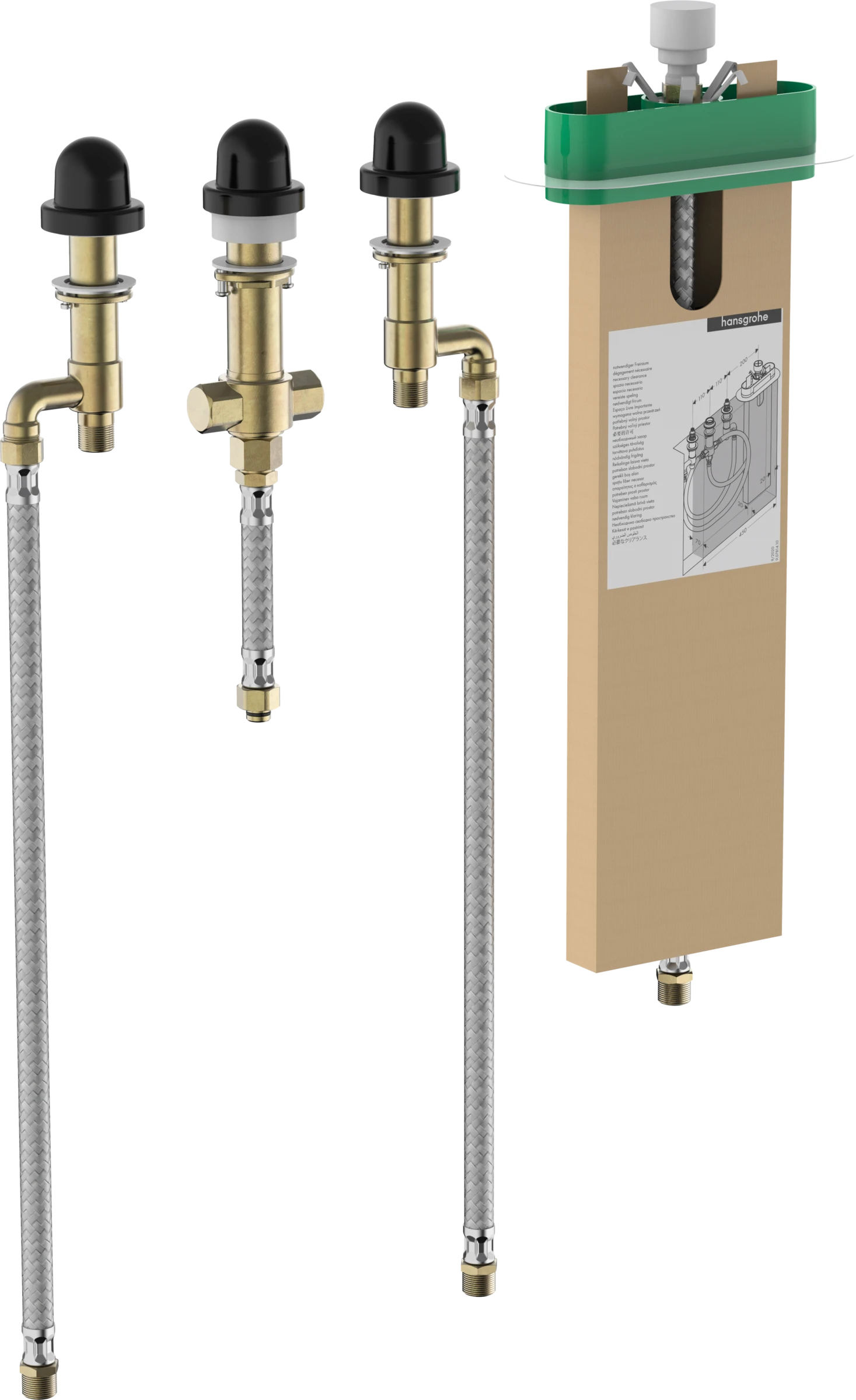 Hansgrohe Concealed Basic Set 3-/4- Hole Bath Mixers 913 X 350 X 85mm