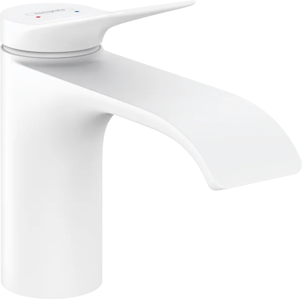 Hansgrohe Vivenis Single Lever Basin Mixer 80 With Pop-up Waste Set Matt White