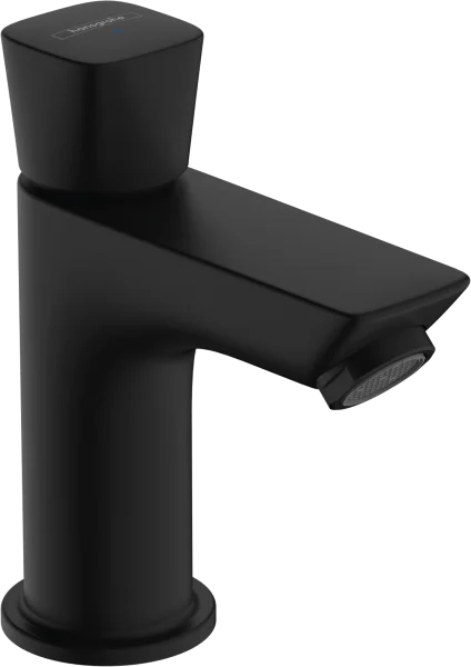 Hansgrohe Logis Pillar Tap 80 For Cold Water Or Pre-adjusted Water Without Waste Matt Black