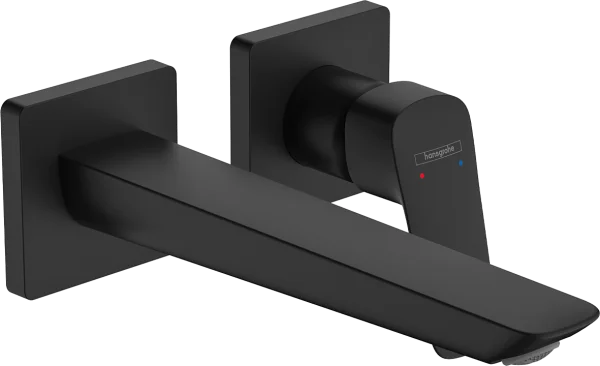 Hansgrohe Logis Single Lever Basin Mixer For Concealed Installation Fine Wall-mounted With Spout 20,5 Cm Matt Black