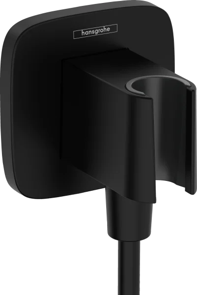 Hansgrohe Fixfit Q Wall Outlet With Shower Holder Matt Black