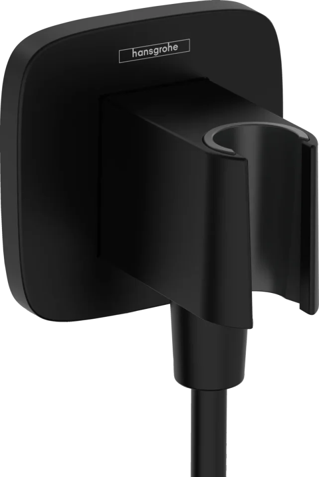 Hansgrohe Fixfit Q Wall Outlet 130 X 110 X 90mm Black - Matt product image - Image 1
