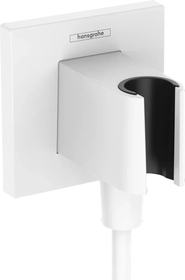 Hansgrohe Fixfit E Wall Outlet 130 X 110 X 87mm White - Matt product image - Image 1
