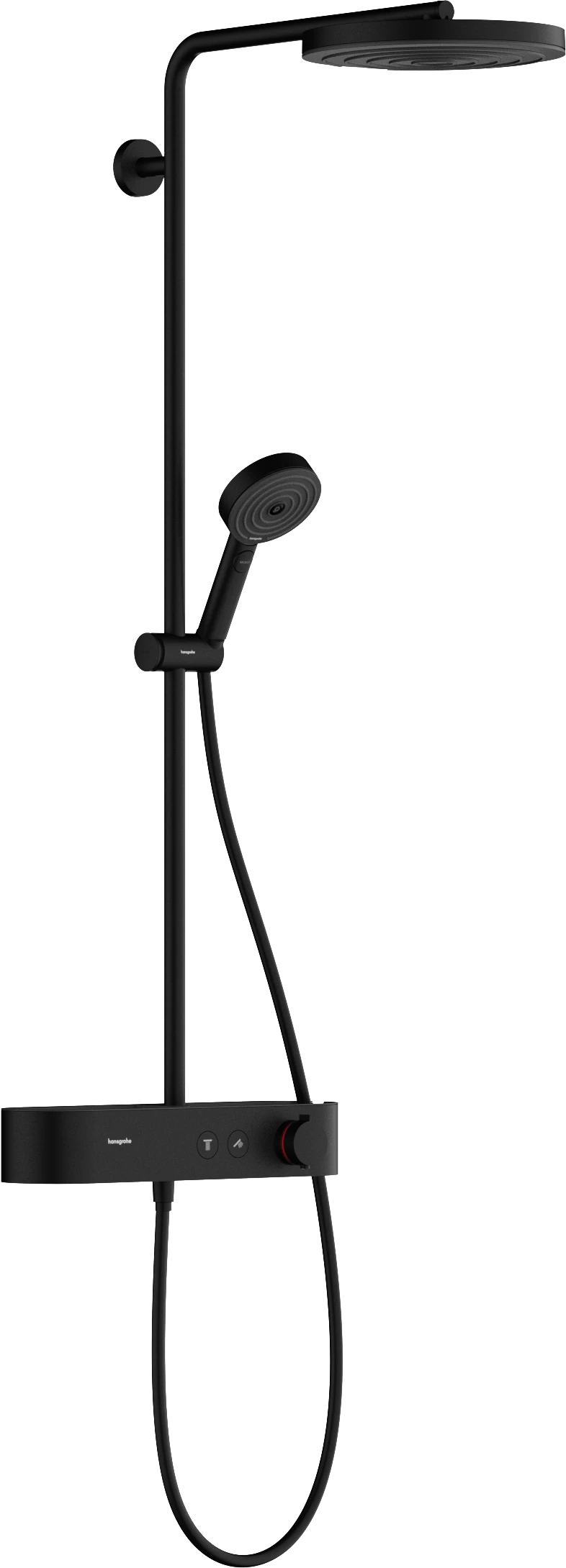 Hansgrohe Pulsify S Showerpipes With Thermostatic Mixer 1174 X 360 X 165mm Black - Matt