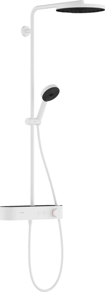 Hansgrohe Pulsify S Showerpipes With Thermostatic Mixer 1187 X 365 X 180mm White - Matt product image - Image 1