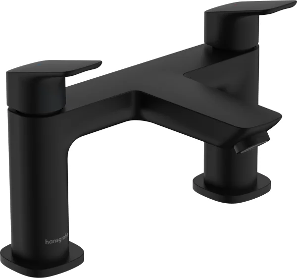 Hansgrohe Logis 2-hole Rim Mounted Bath Mixer Matt Black
