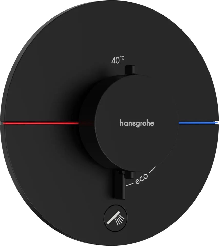 Hansgrohe Showerselect Comfort S Thermostatic Shower Mixer Concealed 262 X 233 X 168mm Black - Matt product image - Image 1