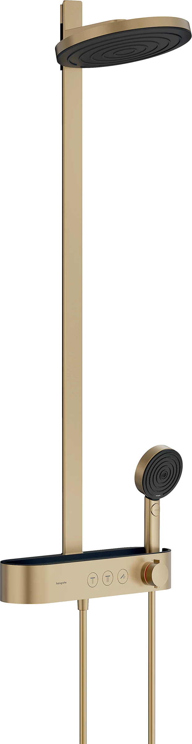 Hansgrohe Pulsify S Showerpipes With Thermostatic Mixer 1187 X 365 X 180mm Bronze - Brushed