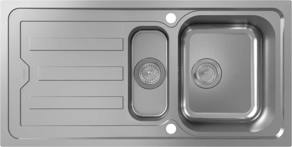 Hansgrohe S44 Sinks 1092 X 684 X 242mm Stainless Steel product image - Image 1