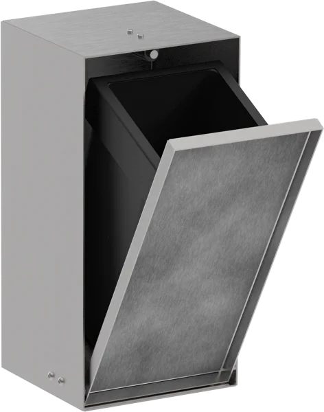 Hansgrohe Xtrastoris Rock Recessed Waste Bin With Tileable Door 300/150/140 Brushed Stainless Steel