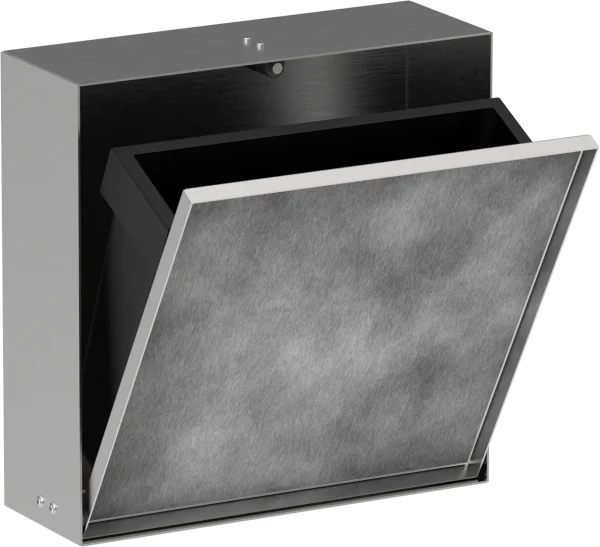 Hansgrohe Xtrastoris Rock Recessed Waste Bin With Tileable Door 300/300/100 Brushed Stainless Steel