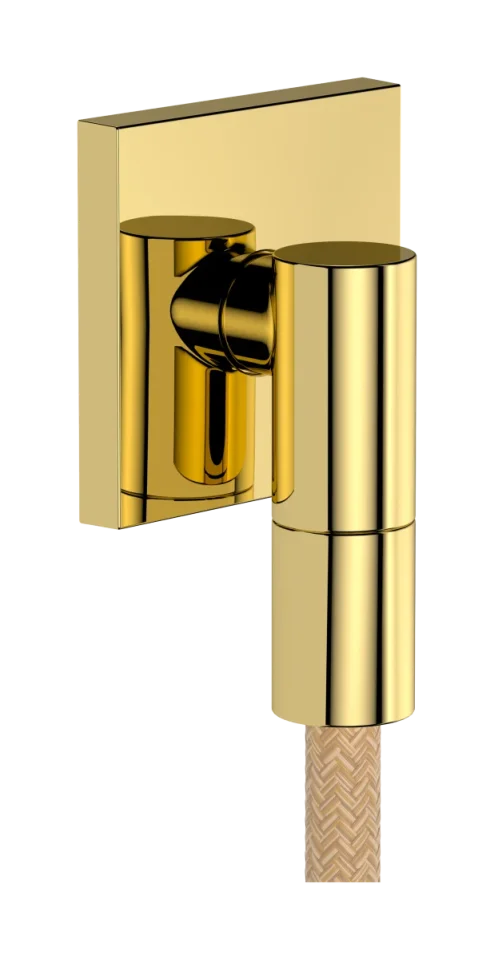 Hansgrohe Fixfit Fine E Wall Outlet 97 X 83 X 65mm Gold - Polished product image - Image 1