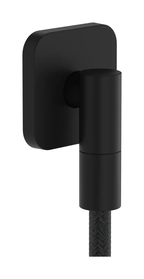 Hansgrohe Fixfit Fine Q Wall Outlet 97 X 83 X 65mm Black - Matt product image - Image 1