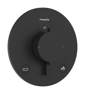 Hansgrohe Ecostat Comfort S Thermostatic Shower Mixer Concealed 262 X 233 X 168mm Black - Matt