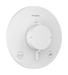 Hansgrohe Ecostat Comfort S Thermostatic Shower Mixer Concealed 262 X 233 X 168mm White - Matt