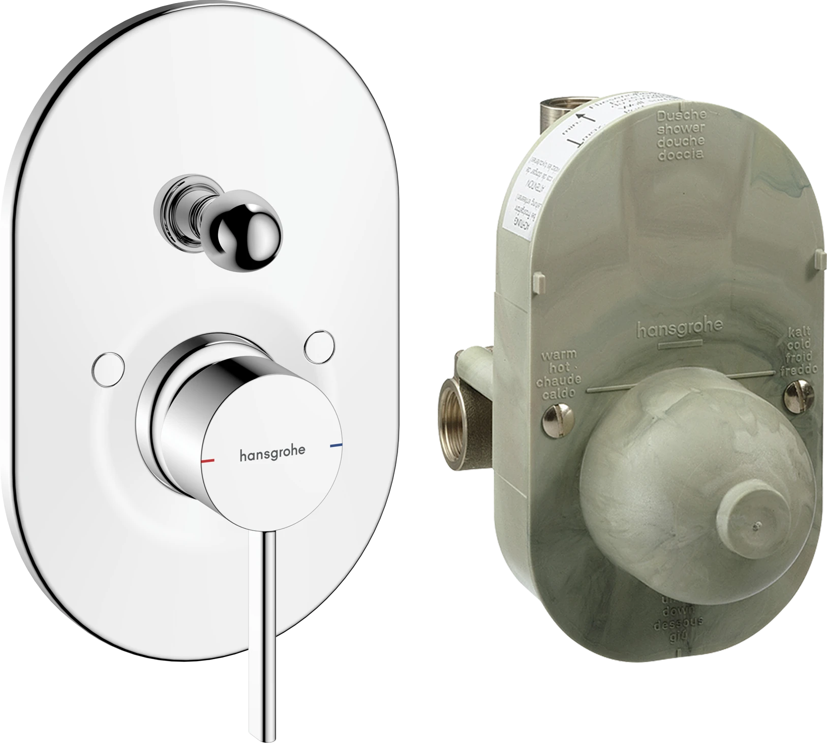 Hansgrohe Zesis S Bath Mixers Concealed 230 X 180 X 125mm Chrome
