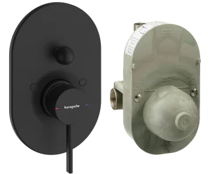 Hansgrohe Zesis S Bath Mixers Concealed 230 X 180 X 125mm Black - Matt