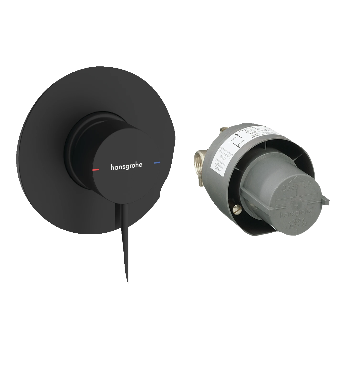 Hansgrohe Zesis S Single Lever Shower Mixer-set For Concealed Installation Matt Black