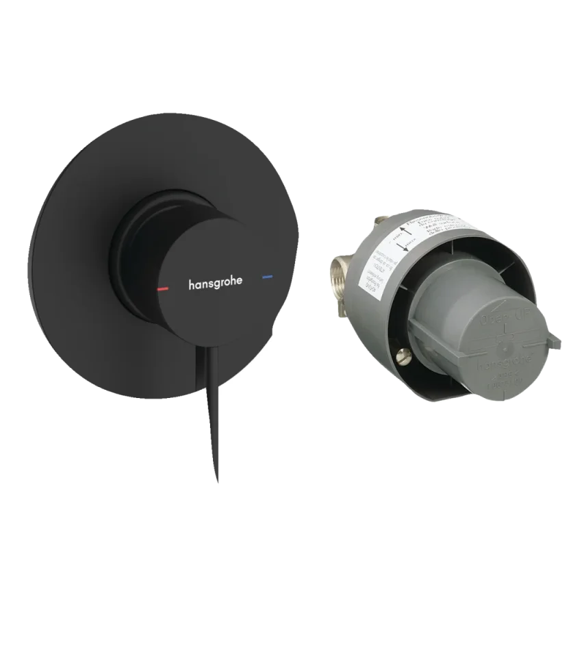 Hansgrohe Zesis S Shower Mixers Concealed 219 X 185 X 139mm Black - Matt product image - Image 1