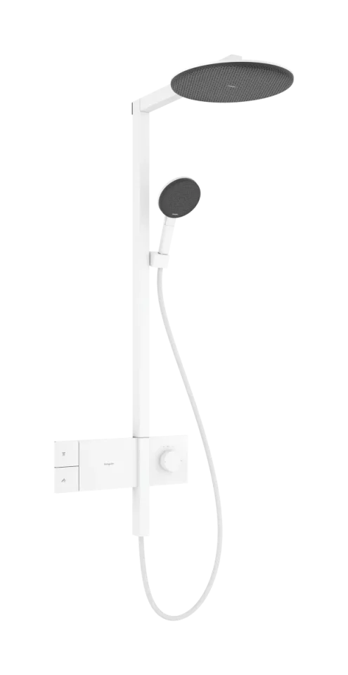 Hansgrohe Raindance Alive S Showerpipes With Thermostatic Mixer 1170 X 350 X 180mm White - Matt product image - Image 1