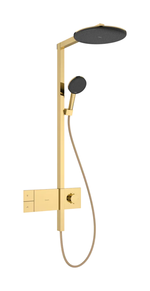 Hansgrohe Raindance Alive S Showerpipes With Thermostatic Mixer 1170 X 350 X 180mm Gold - Polished product image - Image 1