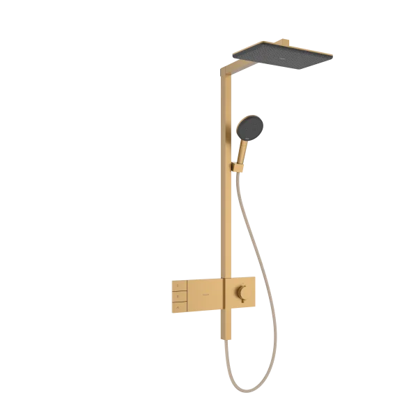 Hansgrohe Raindance Alive Q Showerpipes With Thermostatic Mixer 1170 X 350 X 180mm Bronze - Brushed