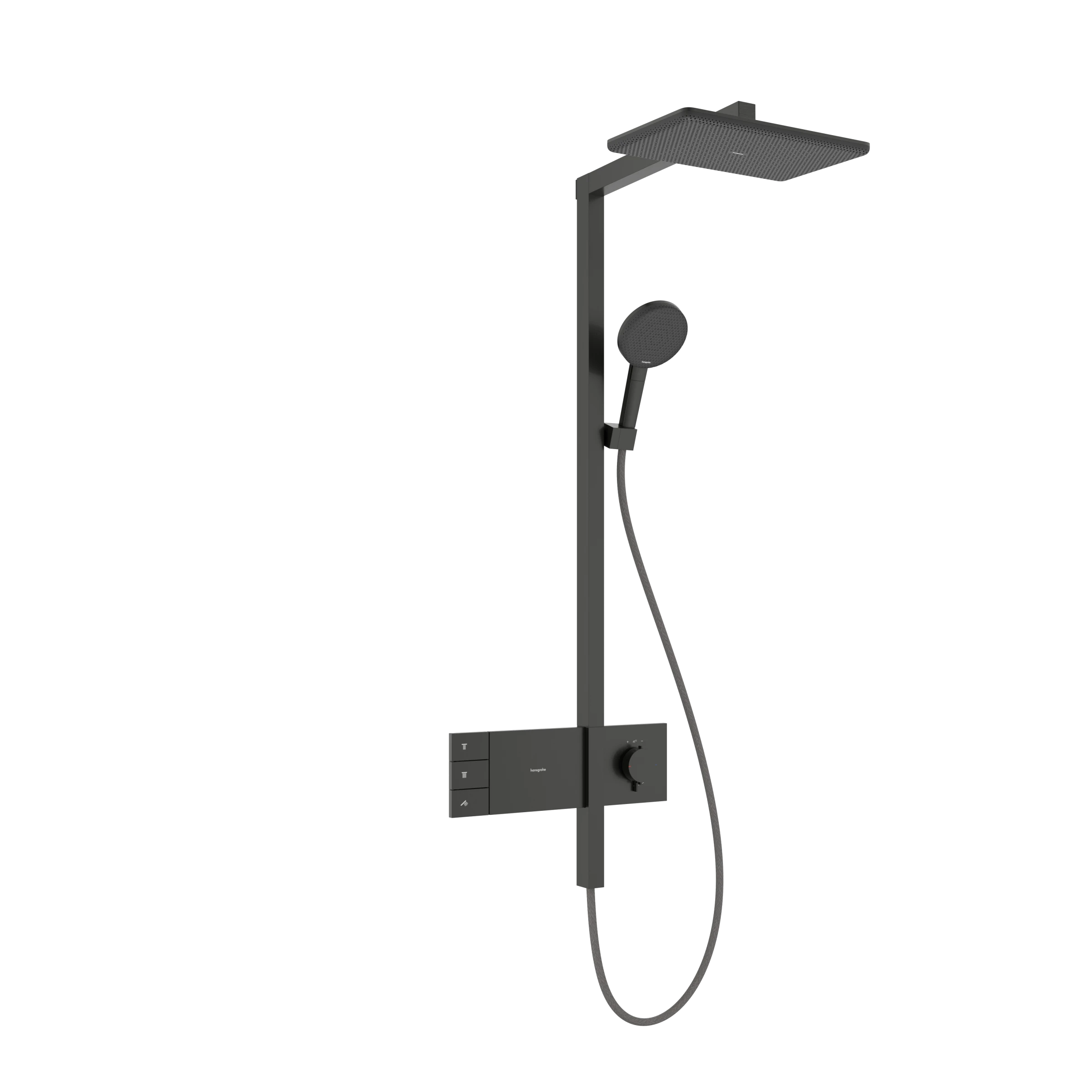 Hansgrohe Raindance Alive Q Showerpipes With Thermostatic Mixer 1170 X 350 X 180mm Gunmetal/chrome - Brushed