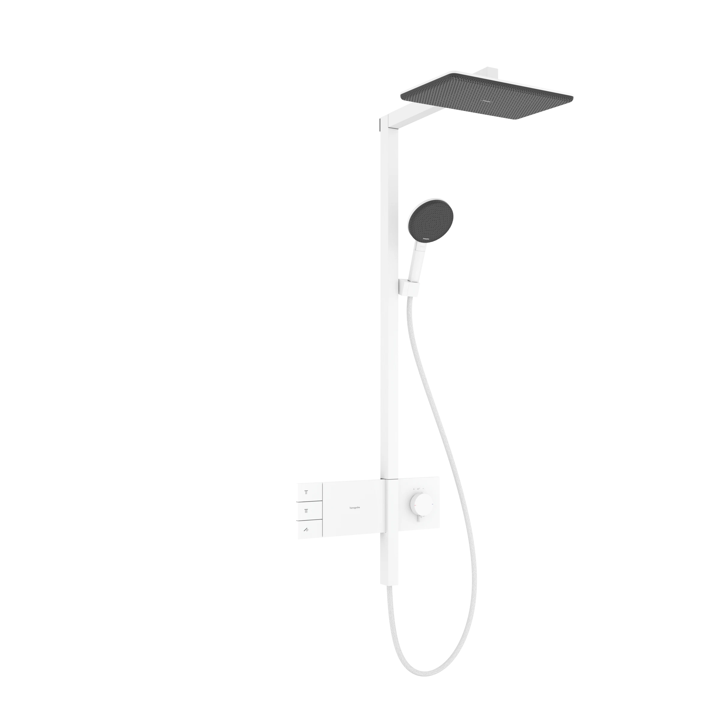 Hansgrohe Raindance Alive Q Showerpipes With Thermostatic Mixer 1170 X 350 X 180mm White - Matt