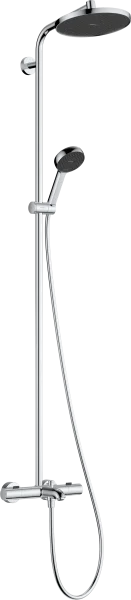 Hansgrohe Activera S Showerpipe 240 1jet Ecosmart With Bath Thermostat Ecostat Fine Chrome